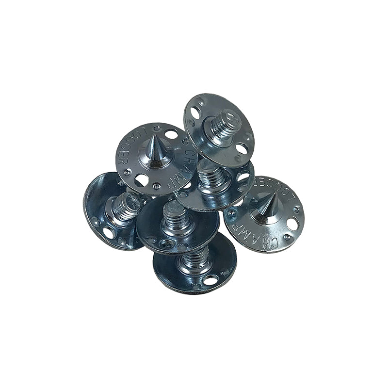 Metal spikes on a white background